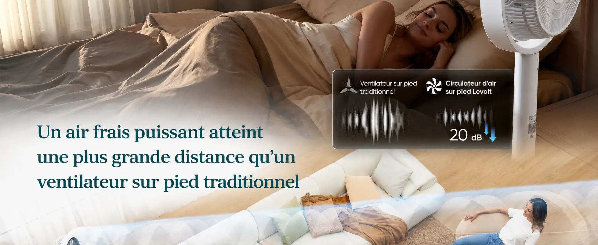 CirculAir 2-en-1 — diffusion d'air homogène dans la pièce