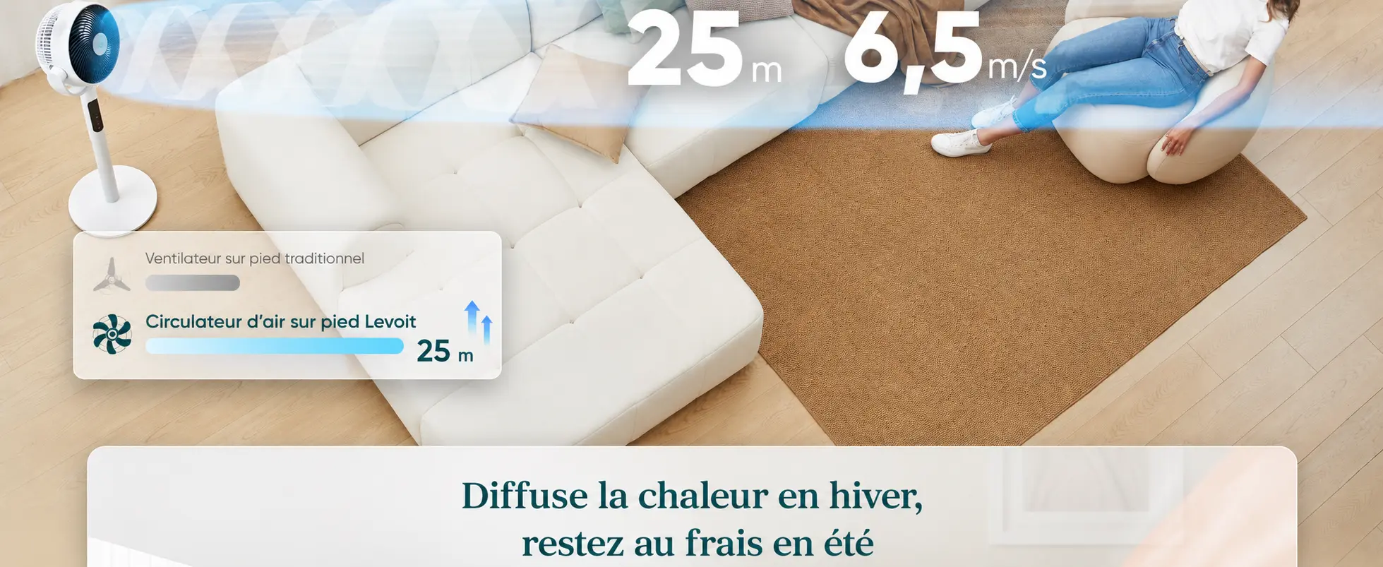 CirculAir 2-en-1 — moteur DC silencieux et mode Sommeil