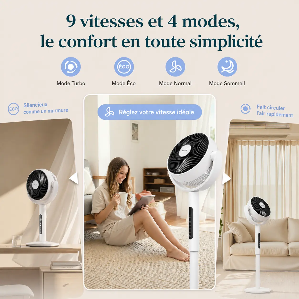 CirculAir 2-en-1 — conception 2-en-1 sur pied et table — image 4